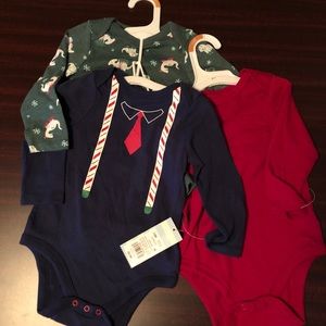 12 Month Holiday Onesies